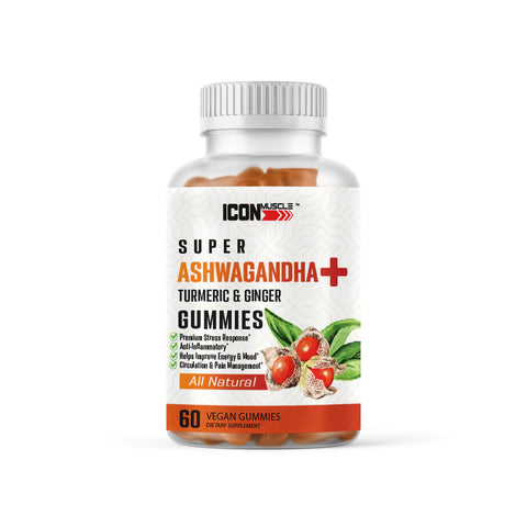 Icon Muscle Super Ashwagandha + Turmeric & Ginger Gummies