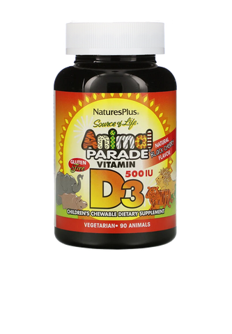 Nature's Plus Kids Vitamin D3 500IU Animal-Shaped Chewables