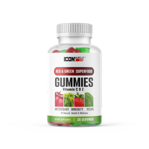 Icon Muscle Red + Green Superfood Gummies (variety pack)